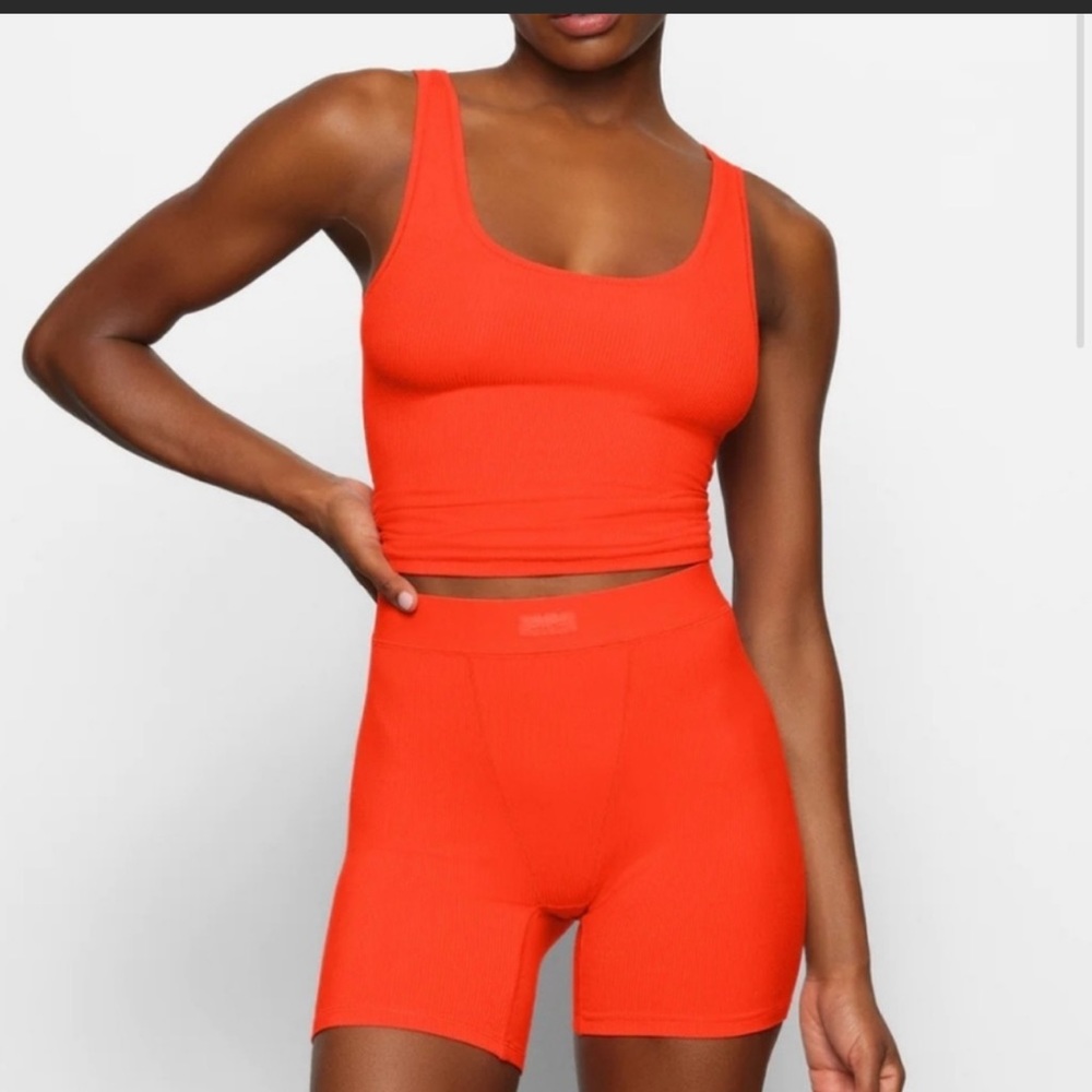 NWT Skims Soft Lounge Boxer Shorts Fire